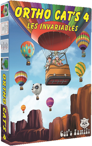 Boite du jeu Ortho Cat's 4 - Les invariables de Cat's Family, sur le sens et l'orthographe des mots invariables