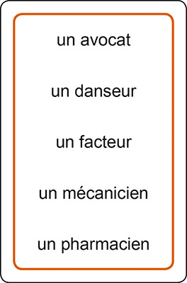 carte Mots du jeu Grammi Cat's 4 - Masculin et féminin