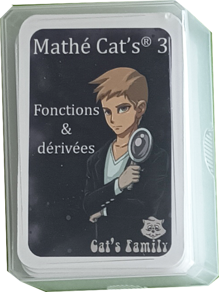 Boite du jeu Mathé Cat's 3 de Cat's Family, sur les fonctions mathématiques et leurs dérivées