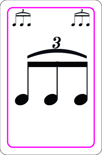 Carte rose Rythme du jeu Musi Cat's 2