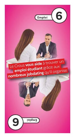 Carte Atout Emploi du jeu CROUS Bourgogne Franche-Comté