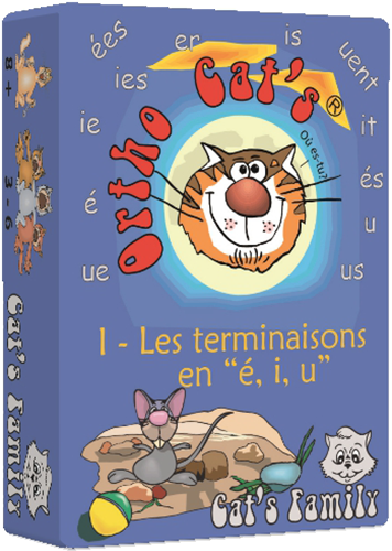 Boite du jeu Ortho Cat's 1 - Les terminaisons de Cat's Family, sur le sens et l'orthographe des mots invariables