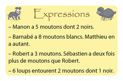 carte Expressions du jeu Maths et moutons