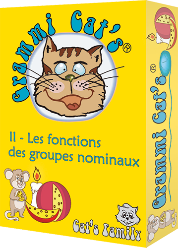 Boite du jeu Grammi Cat's 2 - Les fonctions grammaticales de Cat's Family, sur la nature des mots