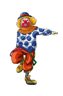 Carte Clown-Statue du jeu Ne mange pas la consigne ! Circus