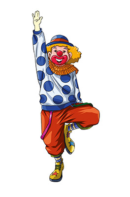 Carte Clown-Statue du jeu Ne mange pas la consigne ! Circus