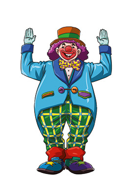 Carte Clown-Statue du jeu Ne mange pas la consigne ! Circus