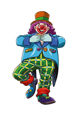 Carte Clown-Statue du jeu Ne mange pas la consigne ! Circus
