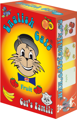 Boite du jeu English Cats - Les fruits de Cat's Family, sur les fruits