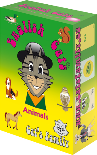 Boite du jeu English Cats - Les animaux de Cat's Family, sur les animaux