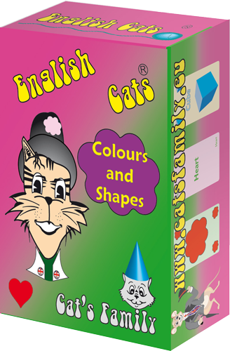 Boite du jeu English Cats - Couleurs et formes de Cat's Family, sur les couleurs & formes