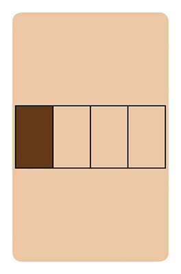 carte Fraction - Rectangle du jeu Mathé Cat's 1 - Les fractions