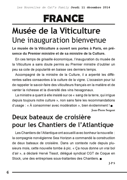 Extrait du manuel Lecture fine d'un journal - Lecteur, lecture et compréhension de texte, édité par Cat's Family 