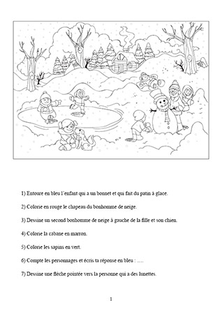 Feuille du jeu Illustrations et défis en consignes 1 - Fêtes et saisons de Cat's Family