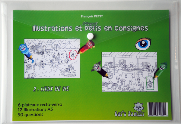 Boite du jeu Illustrations et défis en consignes - Lieux de vie de Cat's Family