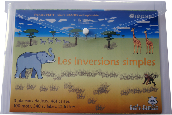 Boite du jeu Les inversions simples de Cat's Family, sur les inversions des lettres dans les mots