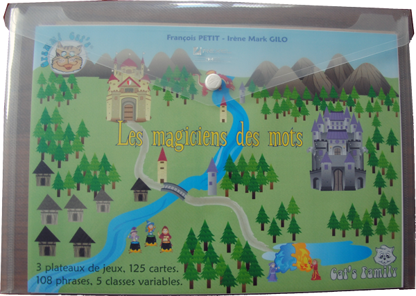 Boite du jeu Les magiciens des mots de Cat's Family, sur les classes grammaticales variables