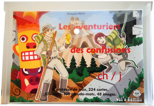 Boite du jeu Les aventuriers des confusions ch/j de Cat's Family, sur les confusion des sons