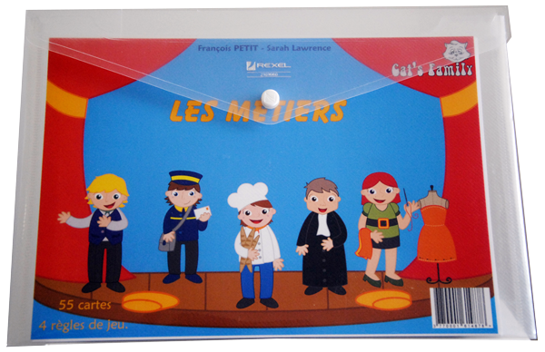 Boite du jeu Les métiers de Cat's Family, sur la lecture des mots et le nom des métiers