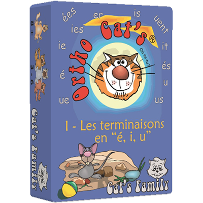 Apprendre l'orthographe grammaticale avec Ortho Cat's 1 - Les mots, jeu de cartes sur l'orthographe