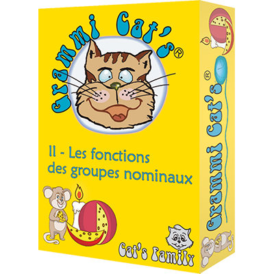 Grammi Cat's 2 - Les fonctions des groupes nominaux, jeu de cartes en français sur les fonctions grammaticales